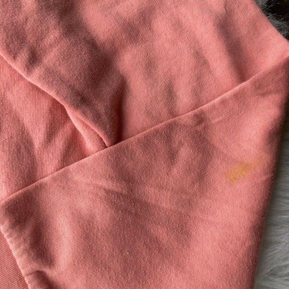 PINK Victoria’s Secret Sweatshirt Sz M Pink LS Crop Top Mesh Back Trendy Teens - Picture 2 of 10